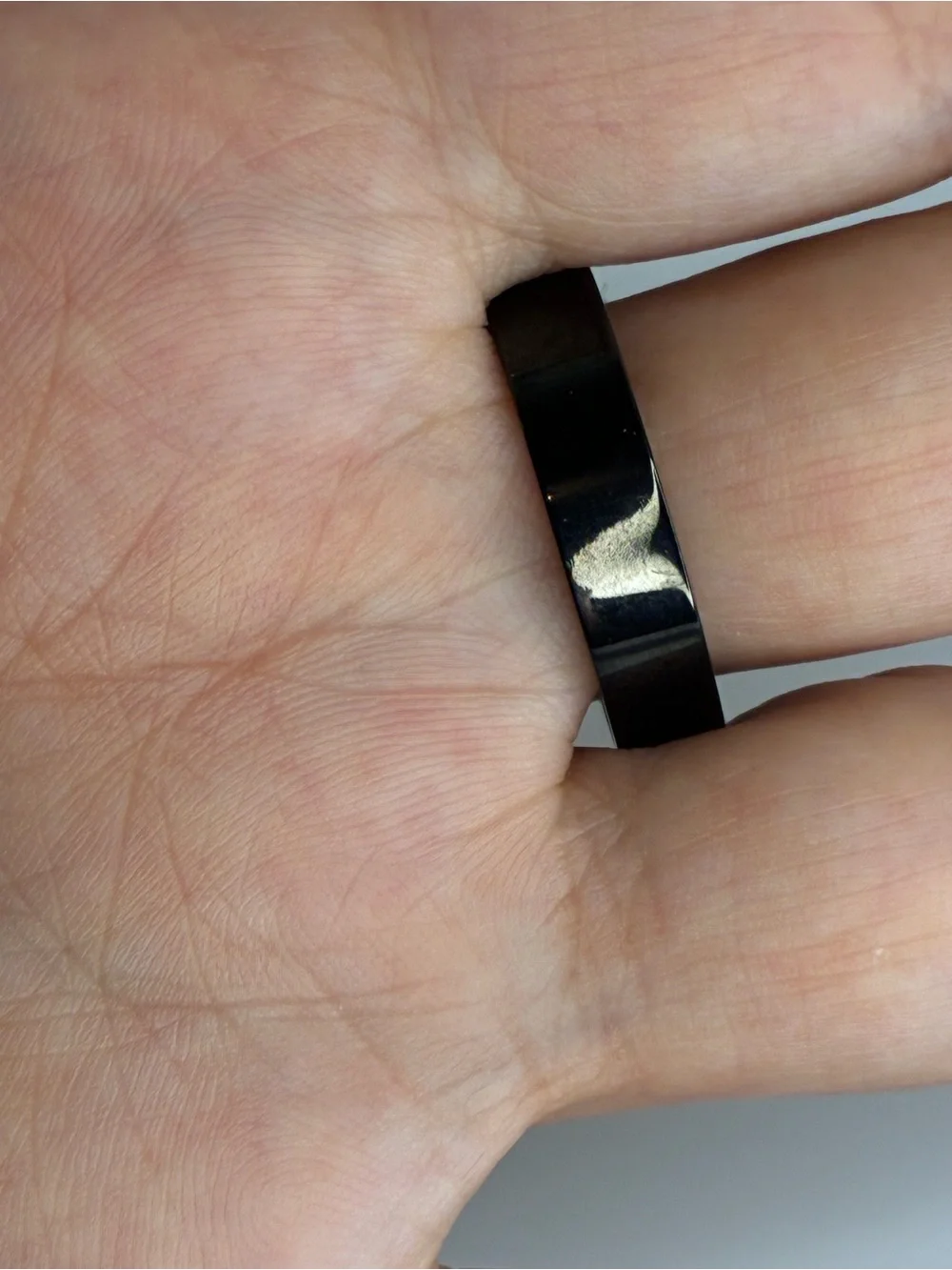 Vintage Black and Gold Plaque Ring - Size 9